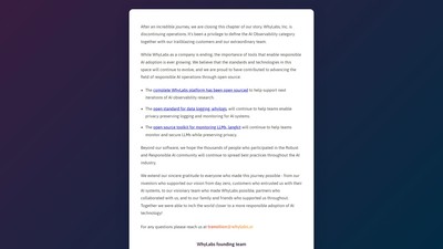 WhyLabs AI Observatory - AI Tool