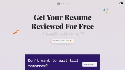 AI Resume Checker - AI Tool